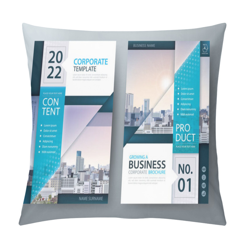 Personality  Annual Report Brochure Flyer Design Template Vector, Leaflet Presentation, Book Cover, Layout In A4 Size Pillow Covers