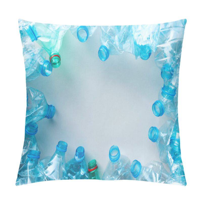 Personality  Crushed Plastic Bottles Heap Ready For Recycling Pillow Covers