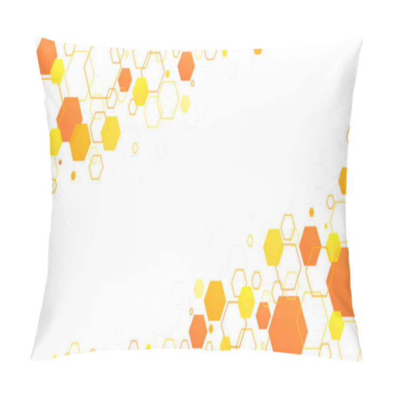 Personality  Honeycomb Hexagon Bee Cells. Yellow-orange Linear Geometric Pattern From Beehive Cells. Pillow Covers