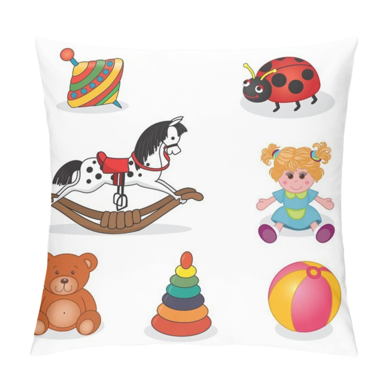 Personality  Set Of Baby's Toys Elements Pillow Covers