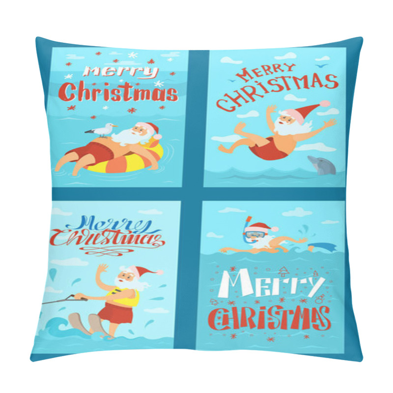 Personality  Merry Christmas Santa Claus Water Activities, Rest Pillow Covers