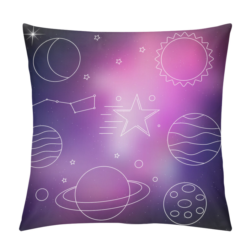 Personality  Vector Space Illustration Pillow Covers