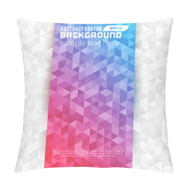 Personality  Abstract Geometric Triangles Vector Background  Pillow Covers