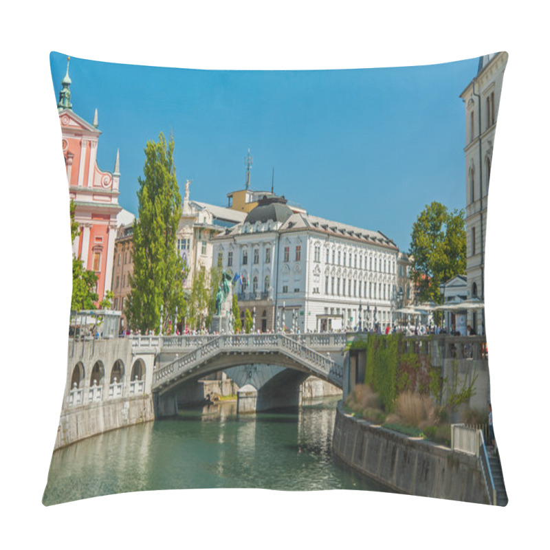 Personality  Three Bridges, Ljubljana, Slovenia Pillow Covers