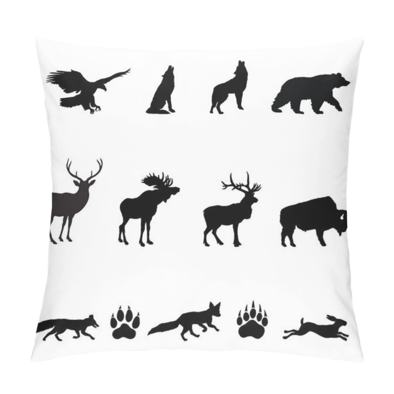 Personality  Forest Animals Silhouettes Pillow Covers