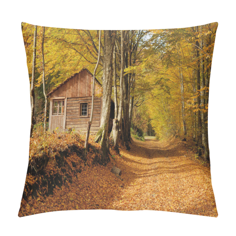 Personality  Alone House In Autumn Mountain Pillow Covers