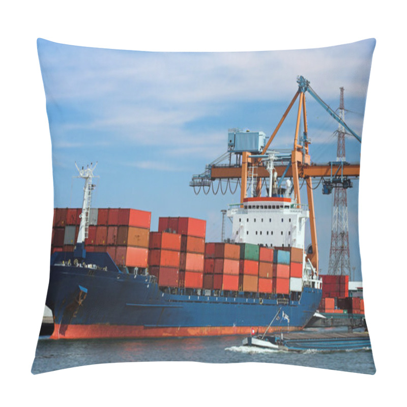 Personality  Docked Container Ship Pillow Covers