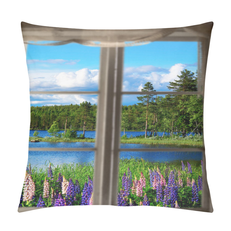 Personality  Scandinavian Summer Landscape Pillow Covers