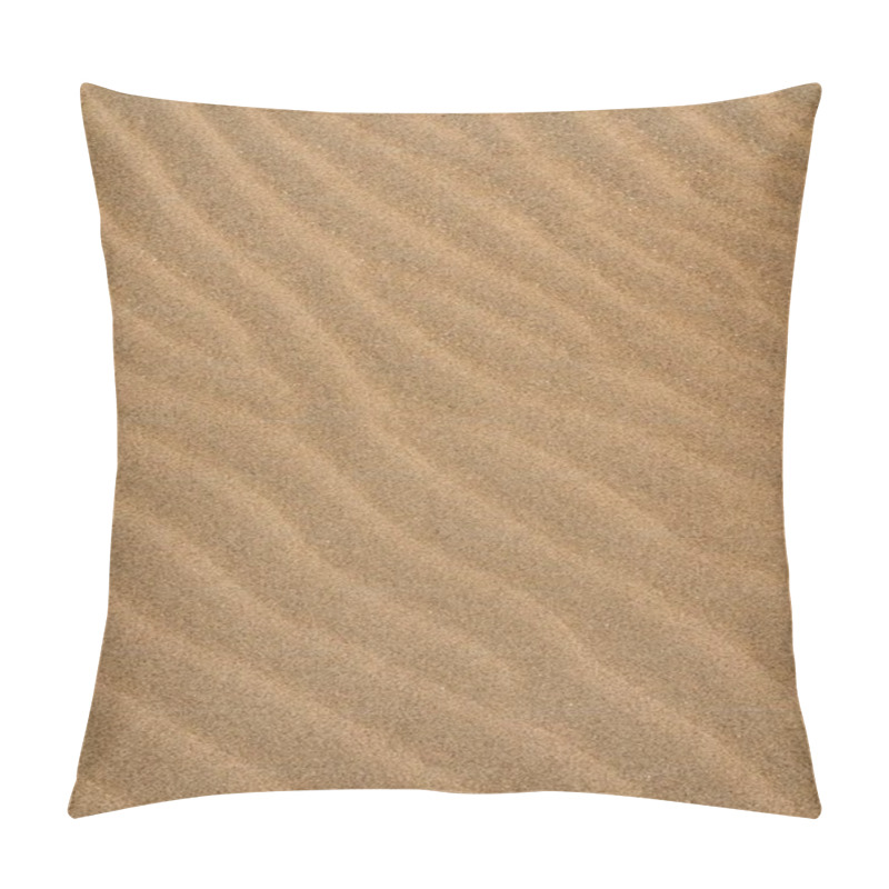 Personality  Textured Close-up Of Golden Sand With Gentle Wave Patterns. Pillow Covers