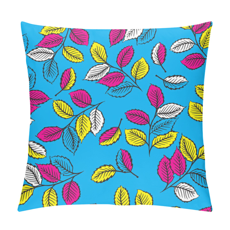 Personality  Seamless Pattern With Cute Leaves Pillow Covers