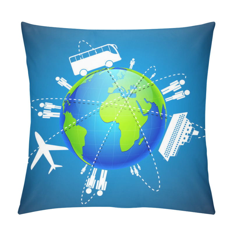 Personality  World Transport Pillow Covers