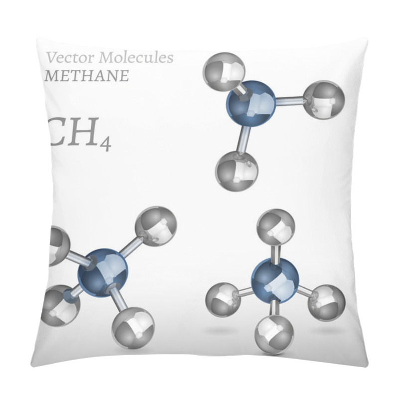 Personality  Methane Molecules Set Pillow Covers