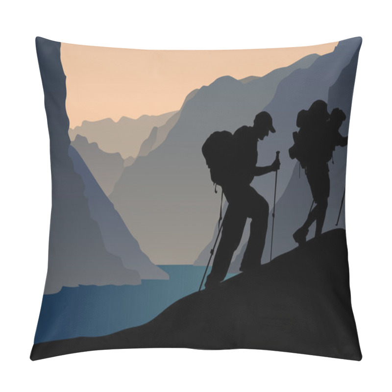 Personality  Climbers Silhouette Pillow Covers