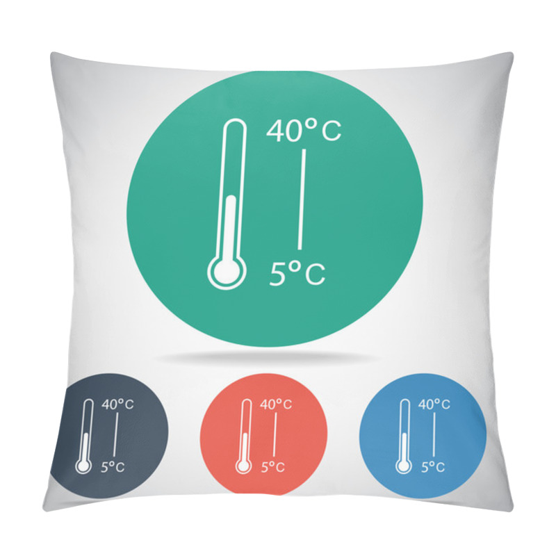 Personality  Thermometer Icon Set Pillow Covers