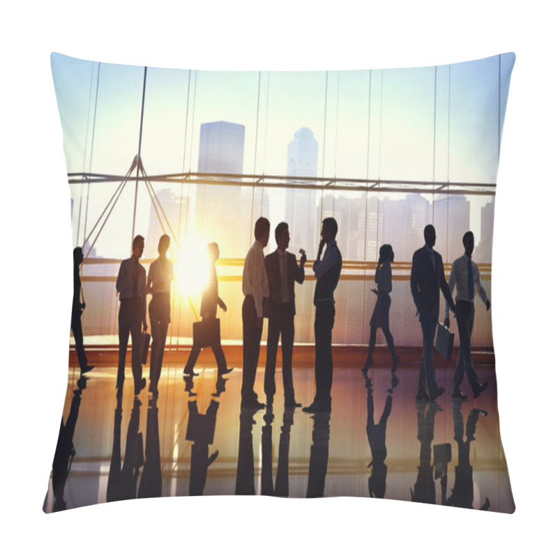 Personality  Business People In Modern City Pillow Covers