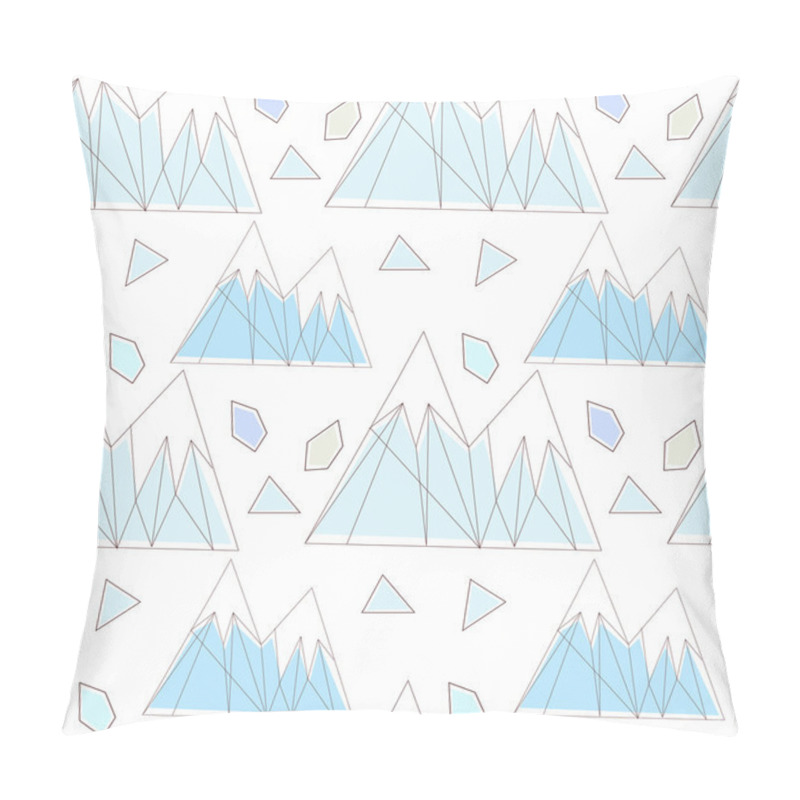 Personality  Abstract Geometric Background With Mountains Pillow Covers