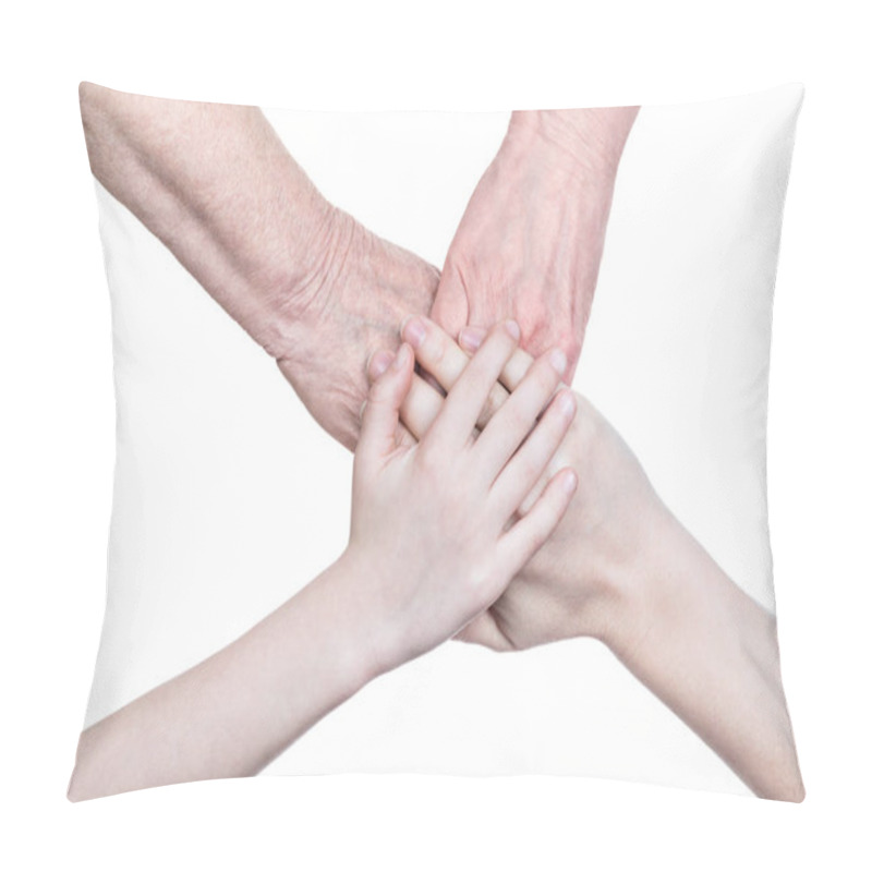 Personality  Four Hands Of The Family Pillow Covers