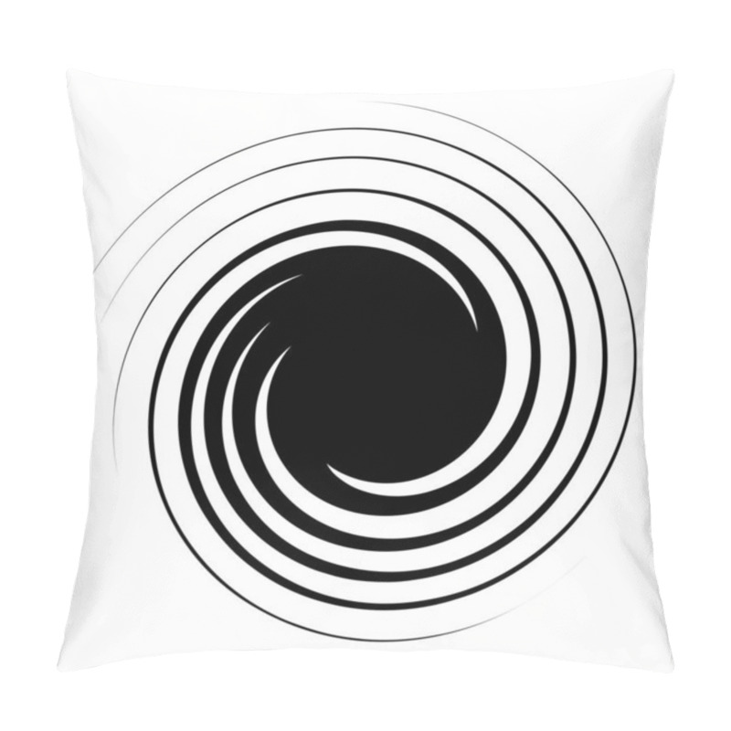 Personality  Radiating Swirl Or Twirl, Twirling Element Shape Vector Illustration Pillow Covers