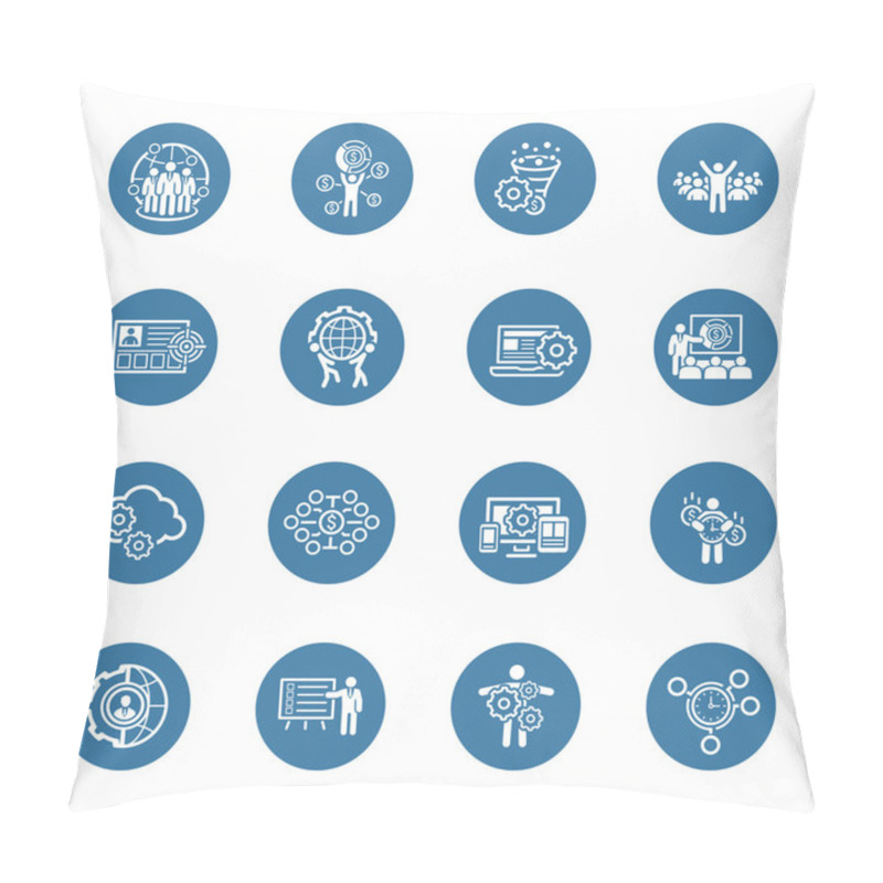 Personality  Flat Design Business Icons Set. Pillow Covers