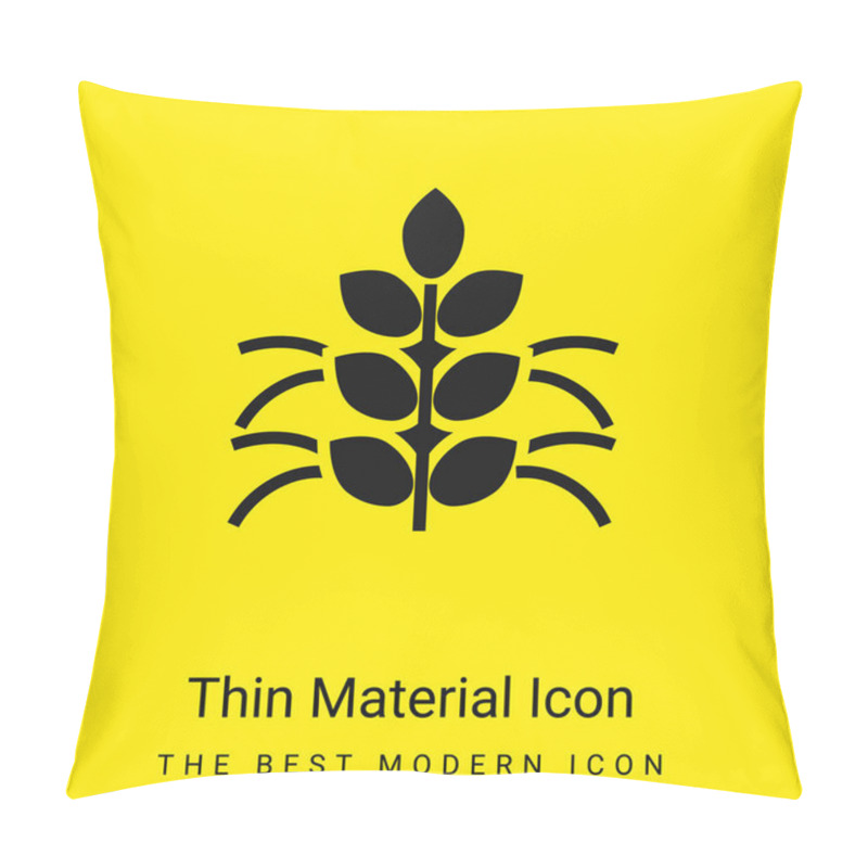 Personality  Agronomy Minimal Bright Yellow Material Icon Pillow Covers