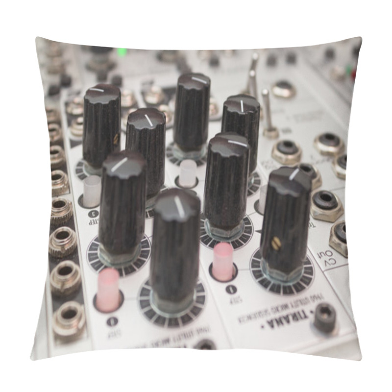 Personality  Analog Synthesizer , Knobs Macro On Music Equipment Pillow Covers