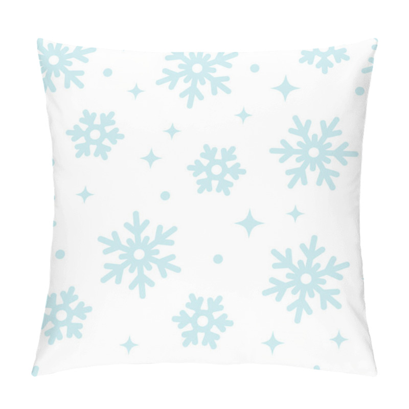 Personality  Seamless Pattern With Snowflakes. Winter Decoration. Happy New Year. Vector Background. Pillow Covers