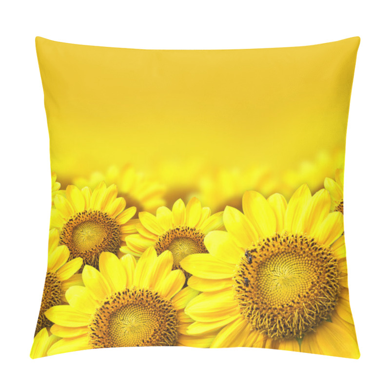 Personality  Sunflower Field Pillow Covers