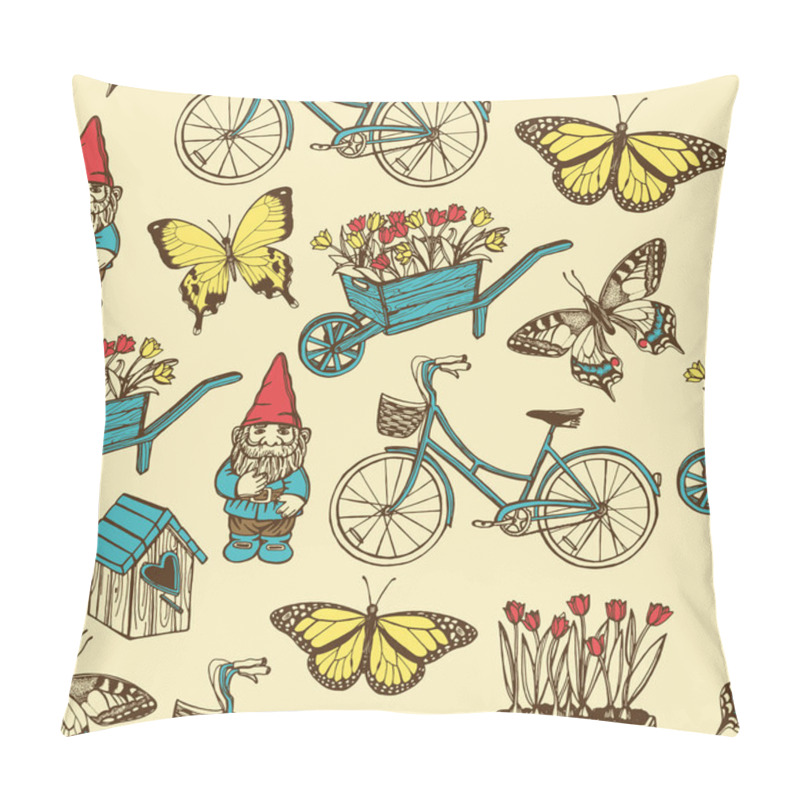 Personality  Summer Garden Seamless Pattern Pillow Covers