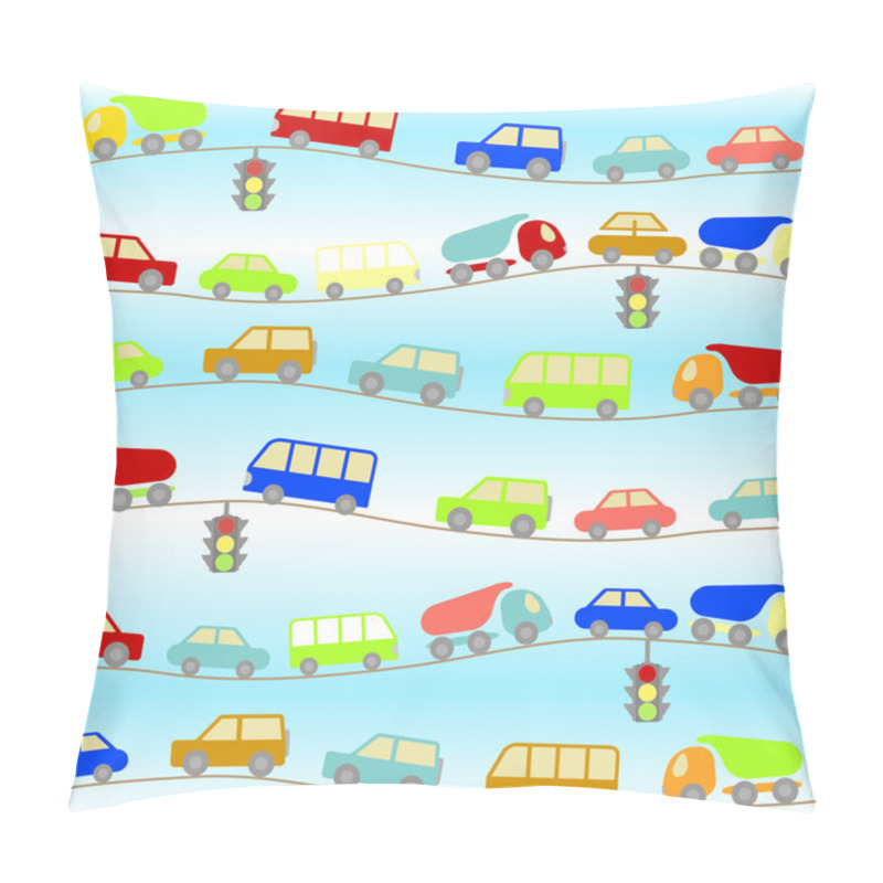 Personality  Background With Cartoon Cars Pillow Covers