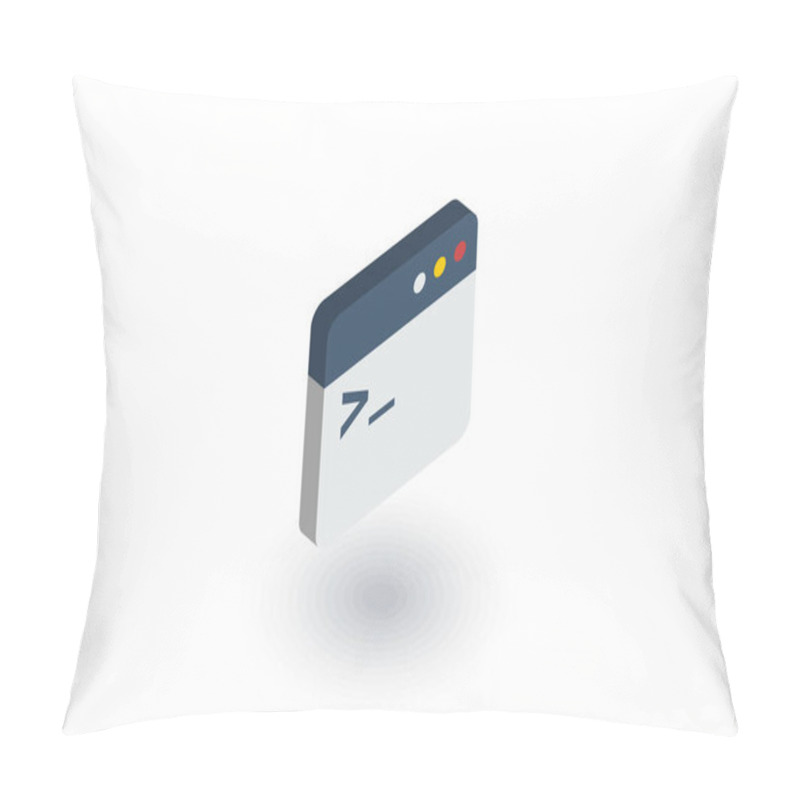 Personality  Programming Code, Application Isometric Flat Icon. 3d Vector Pillow Covers