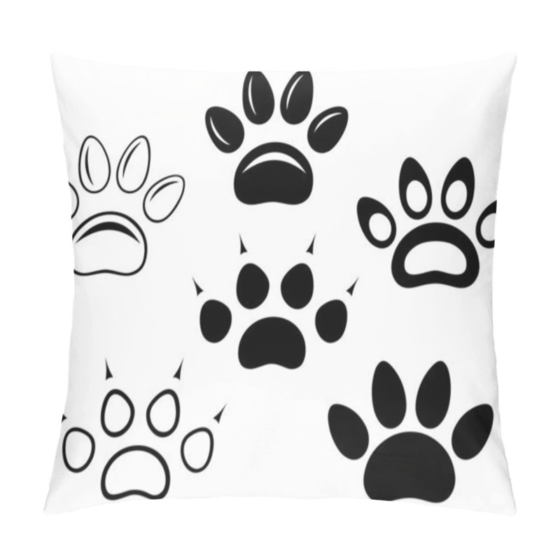 Personality  Animal Paw Prints Pillow Covers