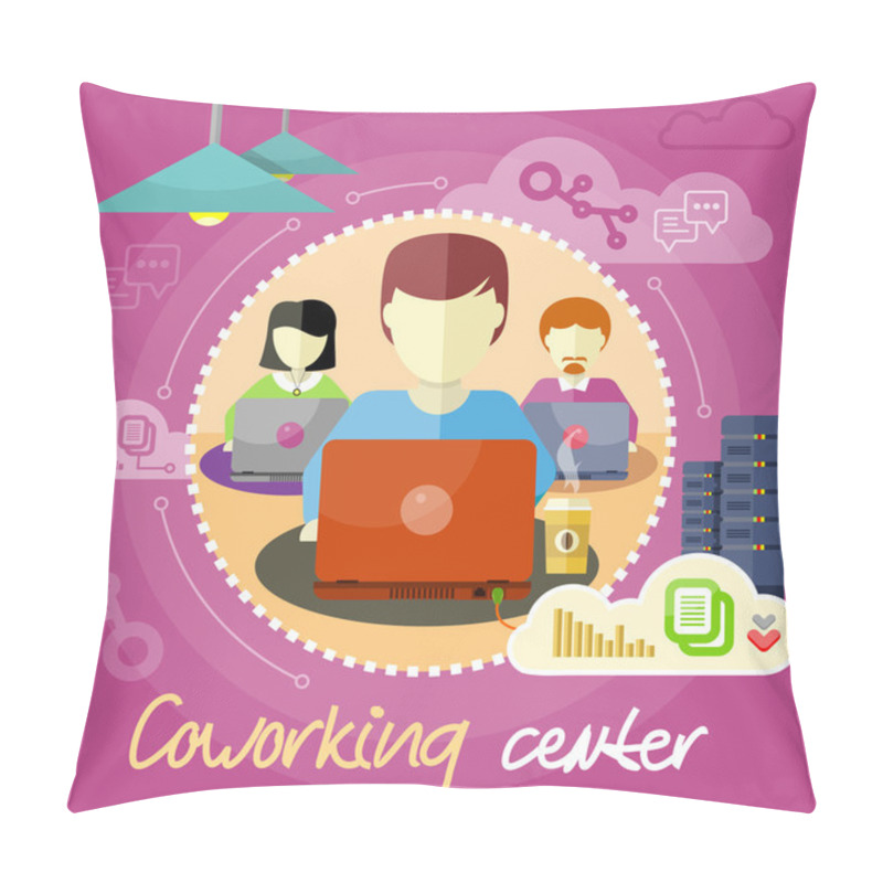 Personality  Coworking Concept. Business Meeting Pillow Covers