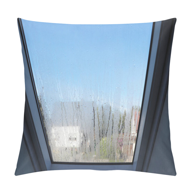 Personality  Roof Window With Condensation And High Humidity In The Room. Pillow Covers