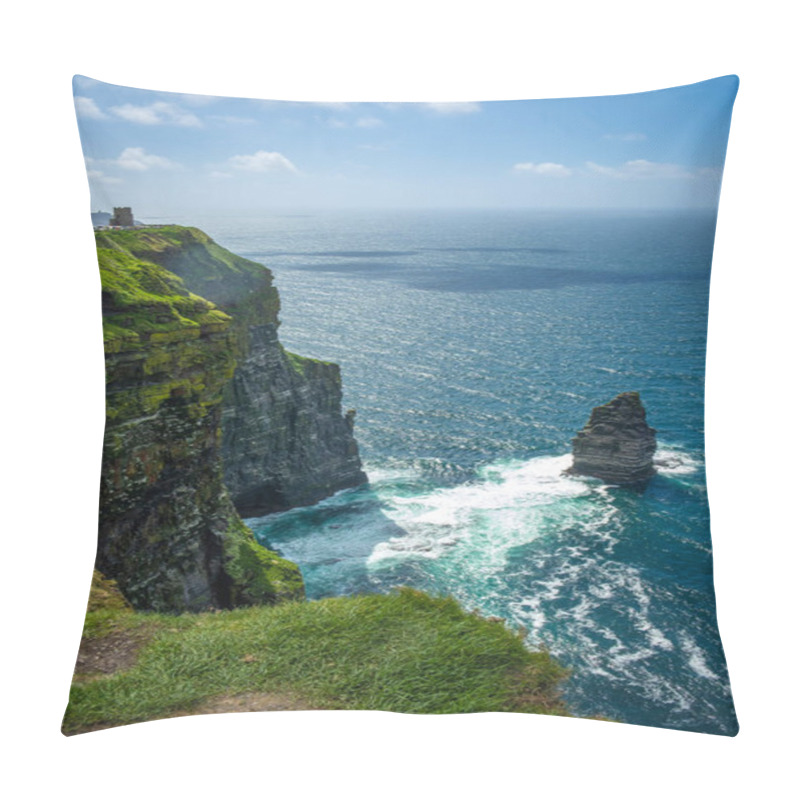 Personality  Walking At The Very Spectacular Cliffs Of Moher, Co Clare, Ireland Pillow Covers