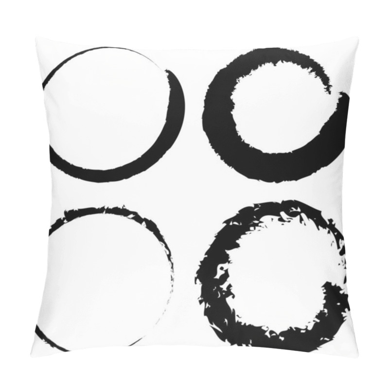 Personality  Grungy Circle Blob, Blotch Vector Pillow Covers