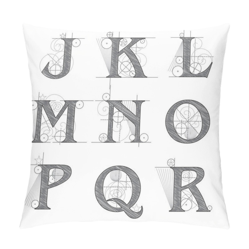 Personality  Architectural Letters For Design Pillow Covers