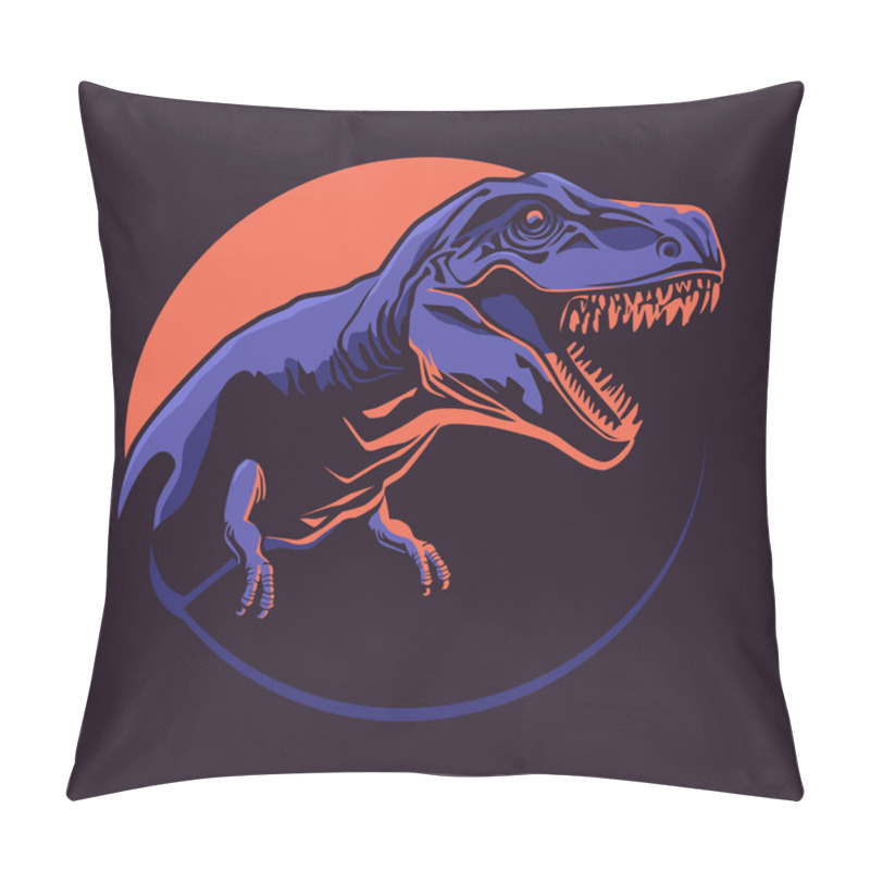 Personality  Tyrannosaurus Illustration For T Shirt Design Pillow Covers