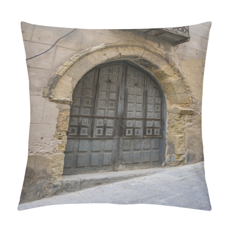 Personality  Medieval Door Spanish City Of Segovia. Pillow Covers