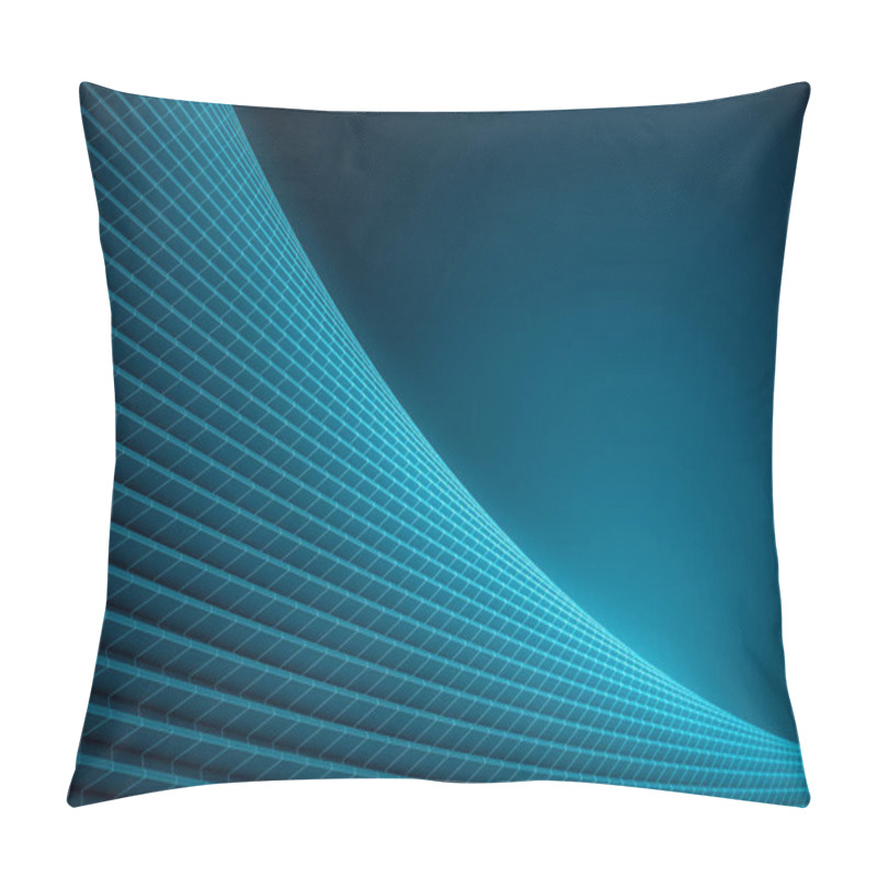 Personality  Abstract 3d Curved Background With Line. Circular Shapes Modern Minimalistic Design. Smooth Geometric. 3d Rendering Pillow Covers