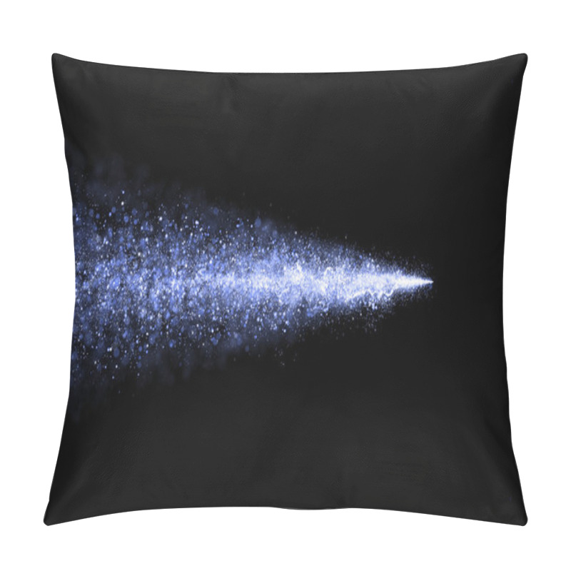 Personality  Abstract Blue Glittering Star Dust Trail Of Particles Pillow Covers