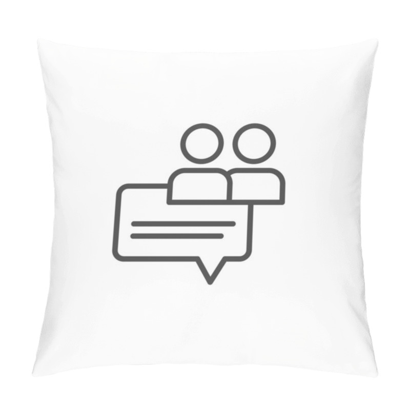 Personality  Private Chat. Linear Icon. Pillow Covers