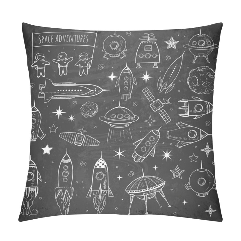 Personality  Collection Of Sketchy Space Objects Pillow Covers