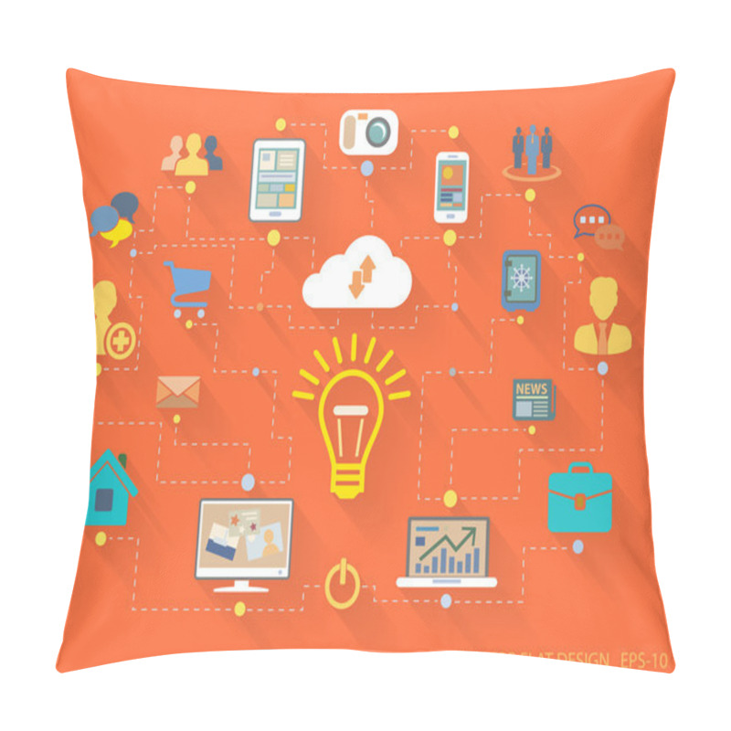 Personality  Website Analytics Search Information Concept Pillow Covers