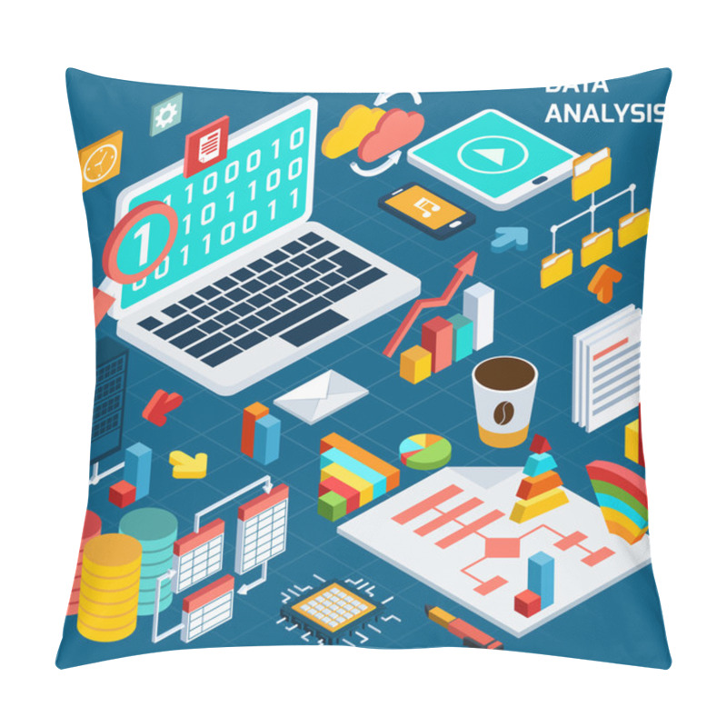 Personality  Data Analysis Isometric Pillow Covers