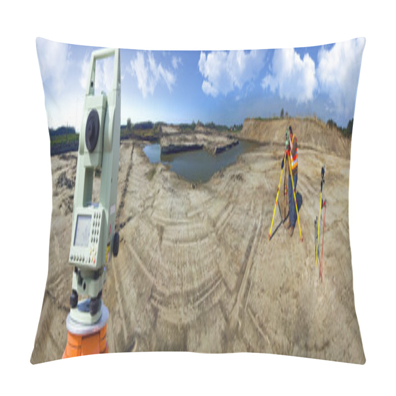 Personality  Theodolite Survey Outdoors Pillow Covers