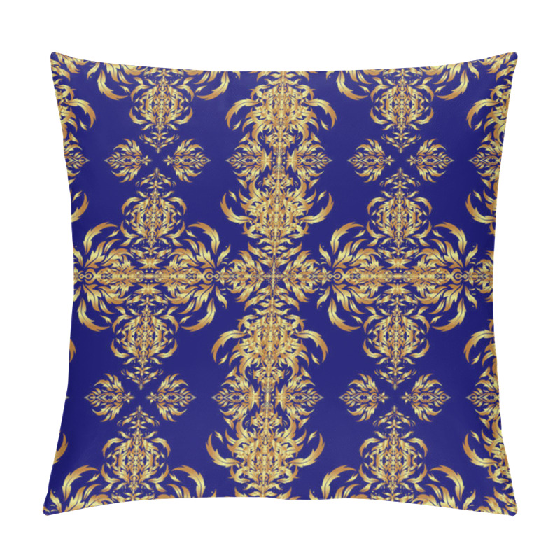 Personality  Colorful Abstract Background. Bright Seamless Pattern With Vector Geometric Ornament In Christmas Traditional Colors (golden On ). Ornamental Vivid Wallpaper. Ethnic And Tribal Motifs. Pillow Covers