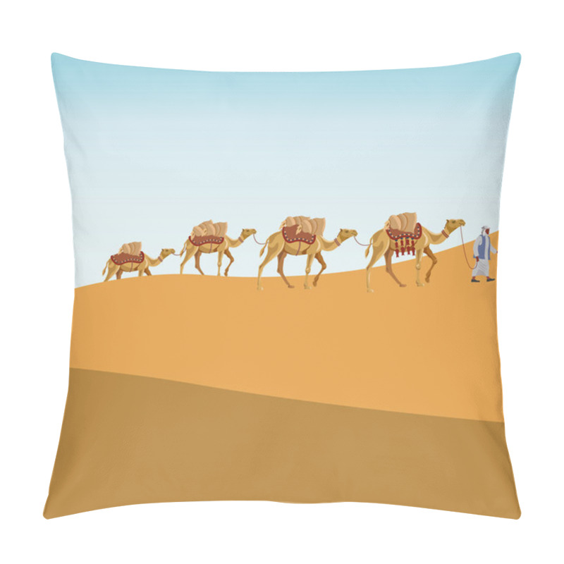 Personality  Caravan In The Desert Pillow Covers