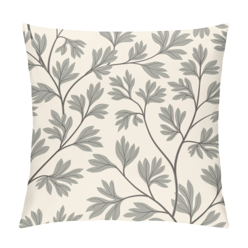 Personality  Floral Leaves Seamless Pattern. Graden Lush Leaf Branch Backgrou Pillow Covers