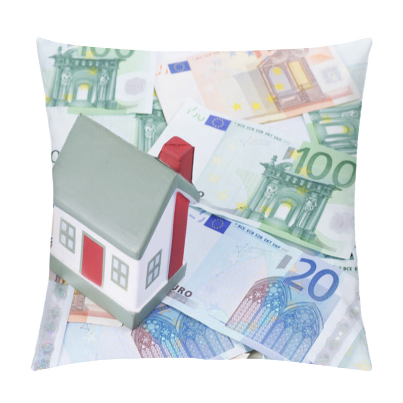 Personality  Toy House For Euro Banknotes As A Background Pillow Covers