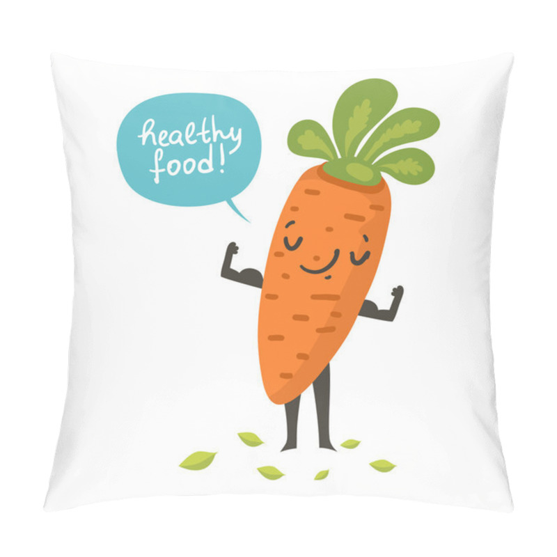 Personality  Cute Carrot Cartoon Character  Pillow Covers